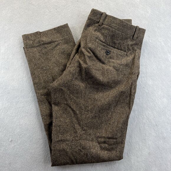 Bar III Other - Bar III Mens Brown Textured Wool Blend Slim Fit Suit Pants Size 34W 34L Twill